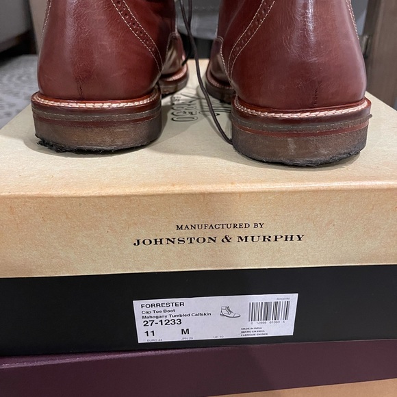 Johnston & Murphy Forrester Cap Toe Boot size 11 - Picture 4 of 5